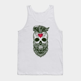 A Bearded Gentleman Skull Tank Top